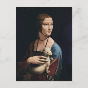 Leonardo da Vincis Dame mit Hermelin Postkarte