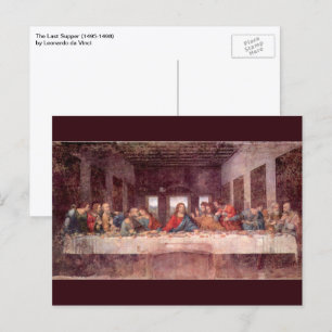 Leonardo da Vincis Das letzte Abendmahl Postkarte