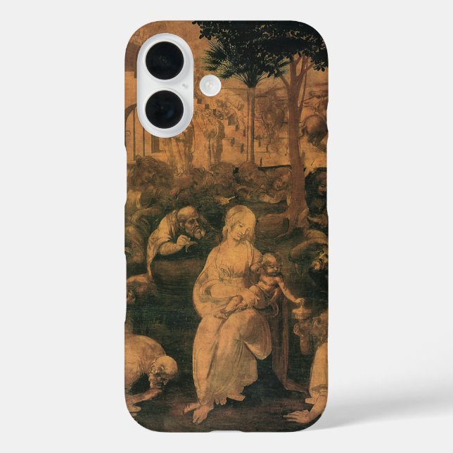 Leonardo da Vincis Die Verehrung der Magi iPhone 16 Hülle (Rückseite)