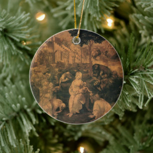 Leonardo da Vincis Die Verehrung der Magi Keramik Ornament