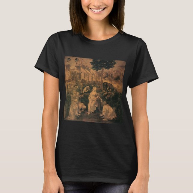 Leonardo da Vincis Die Verehrung der Magi T-Shirt (Vorderseite)