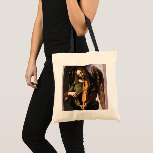 Leonardo da Vincis Engel in Grün mit einer Vielle Tragetasche