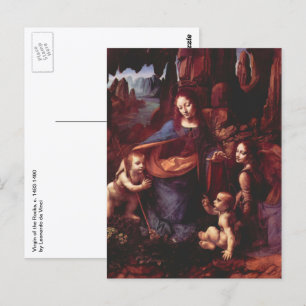 Leonardo da Vincis Felsgrottenmadonna Postkarte