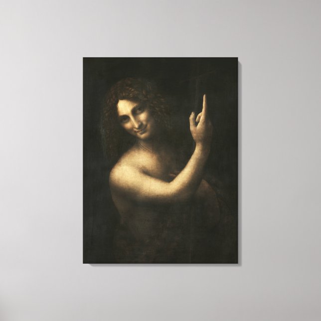 Leonardo da Vincis Heiliger Johannes der Täufer (1 Leinwanddruck (Vorderseite)
