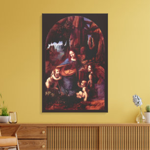 Leonardo da Vincis Jungfrau (Madonna) der Felsen Leinwanddruck