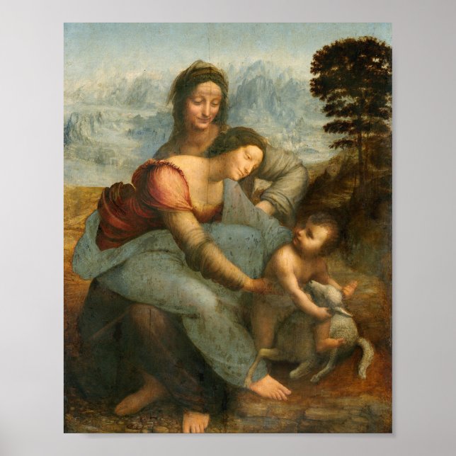 Leonardo da Vincis Jungfrau und Kind Poster (Vorne)
