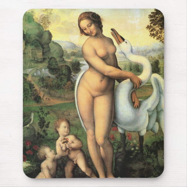 Leonardo da Vincis Leda und der Schwan Mousepad (Vorne)