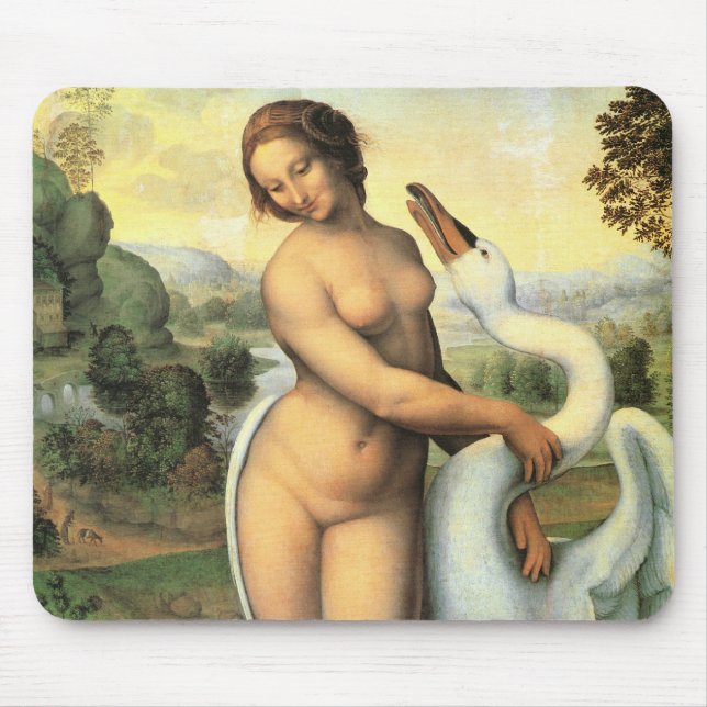 Leonardo da Vincis Leda und der Schwan Mousepad (Vorne)