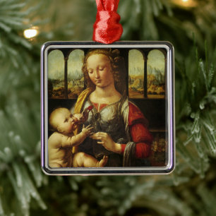 Leonardo da Vincis Madonna mit der Narbe Ornament Aus Metall