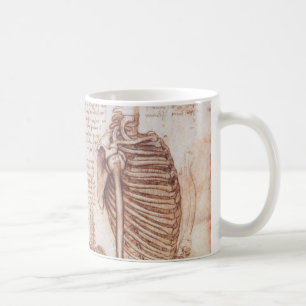 Leonardo da Vincis menschliche Anatomie Skelettkno Kaffeetasse