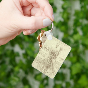 Leonardo da Vincis menschliche Anatomie-Wirbelsäul Schlüsselanhänger