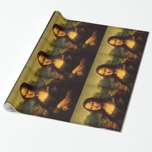 Leonardo da Vincis Mona Lisa Geschenkpapier (Ungerollt)