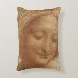 Leonardo da Vincis Portrait der Saint-Anne-Studie Dekokissen