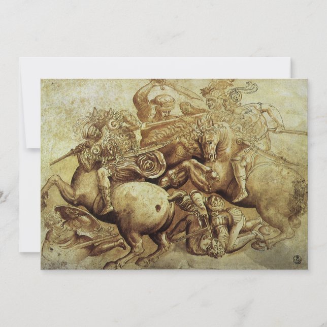 Leonardo da Vincis Schlacht von Anghiari Einladung (Vorderseite)