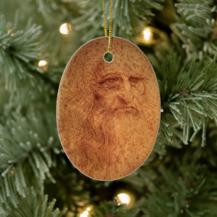 Leonardo da Vincis Selbstporträt, Renaissance-Kuns Keramikornament