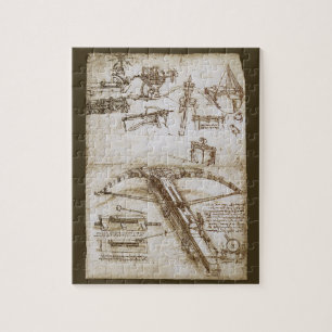 Leonardo da Vincis Skizze der riesigen Armbrustwaf