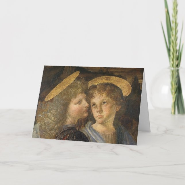Leonardo da Vincis Taufe Christi Angels Karte (Vorderseite)