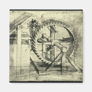 Leonardo da Vincis Treadmill Powered Crossbow Magnet