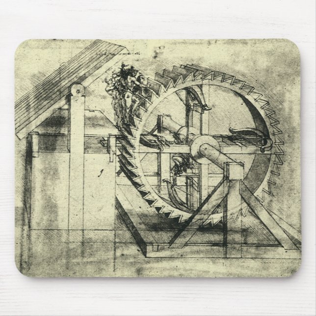 Leonardo da Vincis Treadmill Powered Crossbow Mousepad (Vorne)
