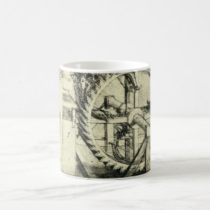 Leonardo da Vincis Tretmühlen-Armbrust Kaffeetasse