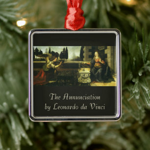 Leonardo da Vincis Verkündung des Herrn Silbernes Ornament
