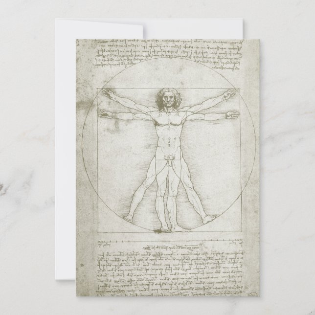 Leonardo da Vincis Vitruvianischer Mann (Vorderseite)