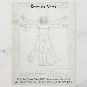 Leonardo da Vincis Vitruvianischer Mann Briefbogen
