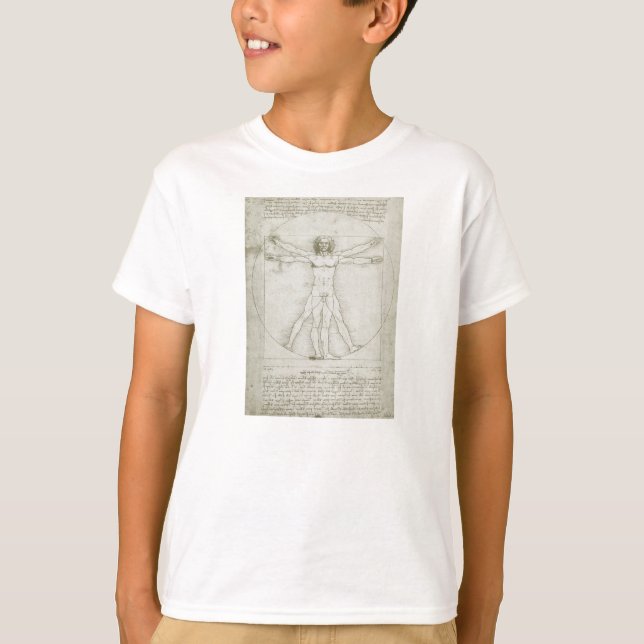 Leonardo da Vincis Vitruvianischer Mann T-Shirt (Vorderseite)