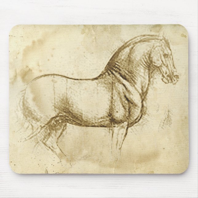 Leonardo DaVinci Pferse Mousepad (Vorne)