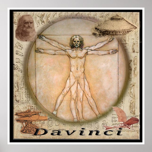Leonardo Davinci Poster (Vorne)