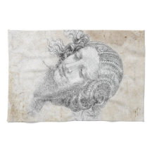 Leonardo DaVinci Skizze Leda Pergament Elegante Ku