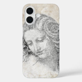 Leonardo DaVinci Skizze Leda Pergament Elegante Ku iPhone 16 Hülle