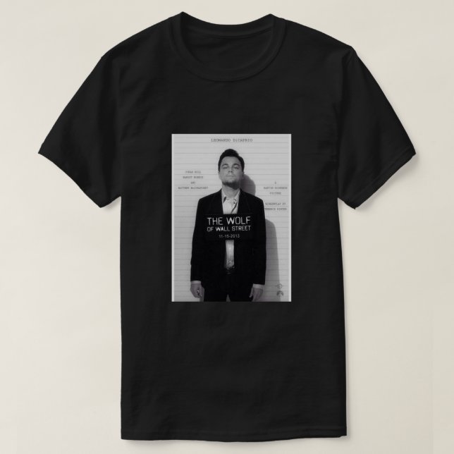 Leonardo Di Caprio - The Wolf of Wall Street T-Shirt (Design vorne)
