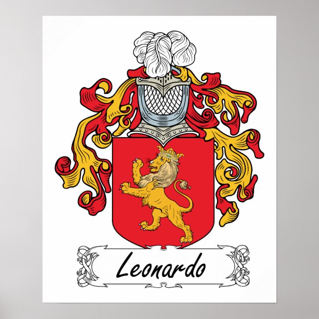 Leonardo Familienwappen Poster (Vorne)