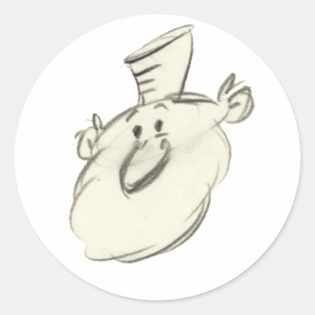 Leonardo Runder Aufkleber (Vorderseite)