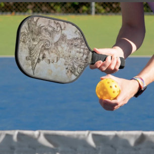 Leonardos behelmter Krieger Pickleball Schläger