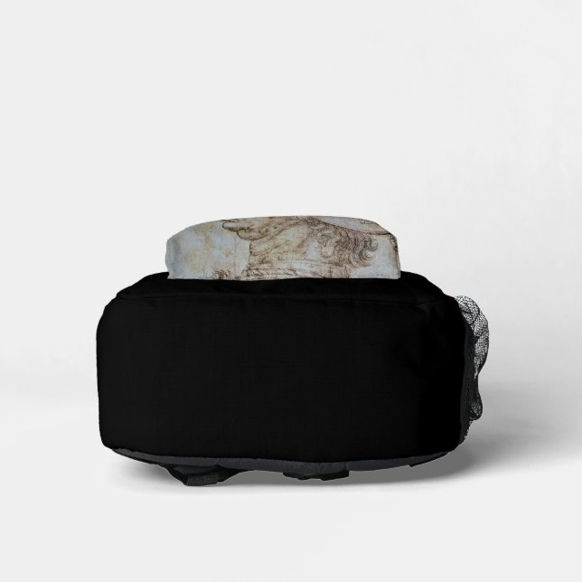 Leonardo's Helmeted Warrior  Bedruckter Rucksack (Unterseite)