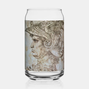 Leonardo's Helmeted Warrior Beer Can Dosenglas