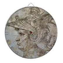 Leonardo's Helmeted Warrior Dartboard