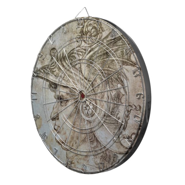 Leonardo's Helmeted Warrior Dartboard Dartscheibe (Vorderseite rechts)