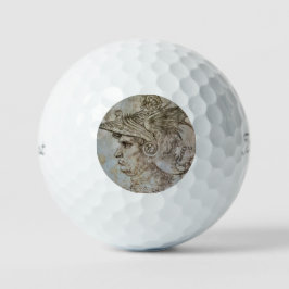 Leonardo's Helmeted Warrior Golfball