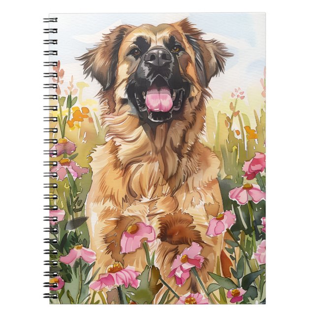 Leonberger Aquarell-Tagebuch Notizblock (Vorderseite)