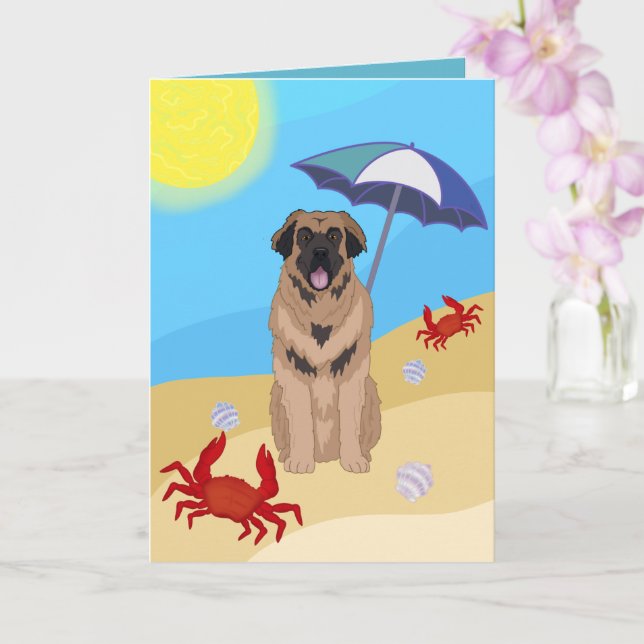 Leonberger Beach Postcard Karte (Orchidee)