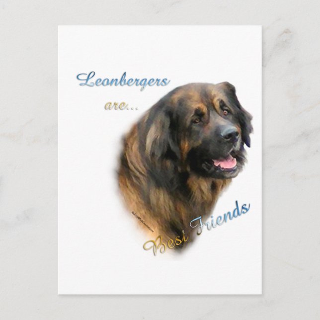 Leonberger Best Friend 2 Postkarte (Vorderseite)