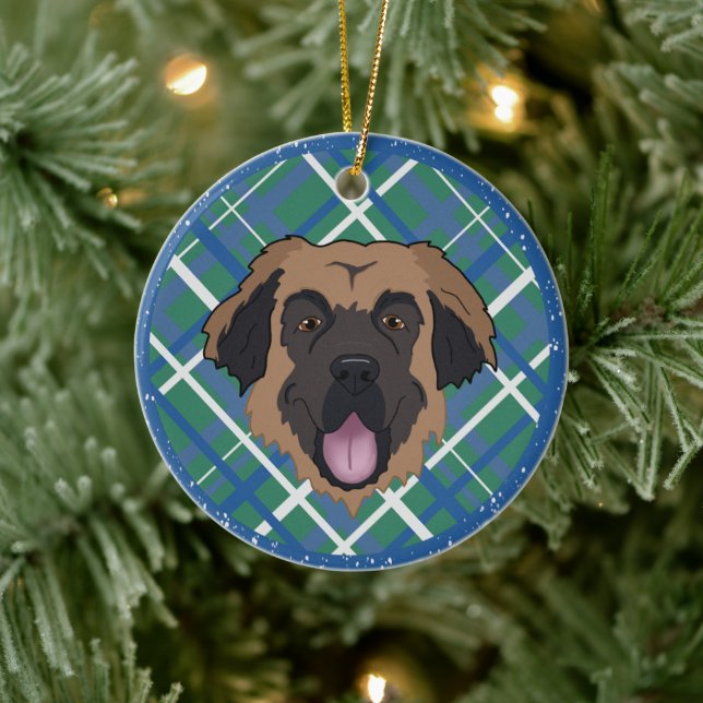Leonberger Christmas Keramik Ornament (Baum)