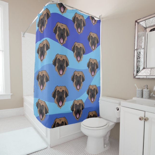 Leonberger Duschvorhang (Beispiel)