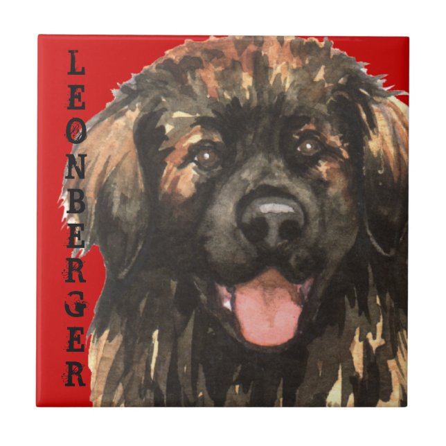 Leonberger Farbblock Fliese (Vorderseite)
