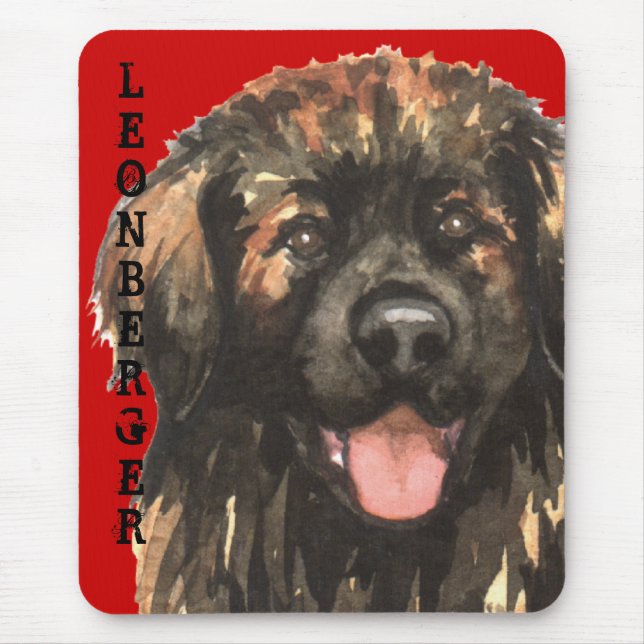 Leonberger Farbblock Mousepad (Vorne)