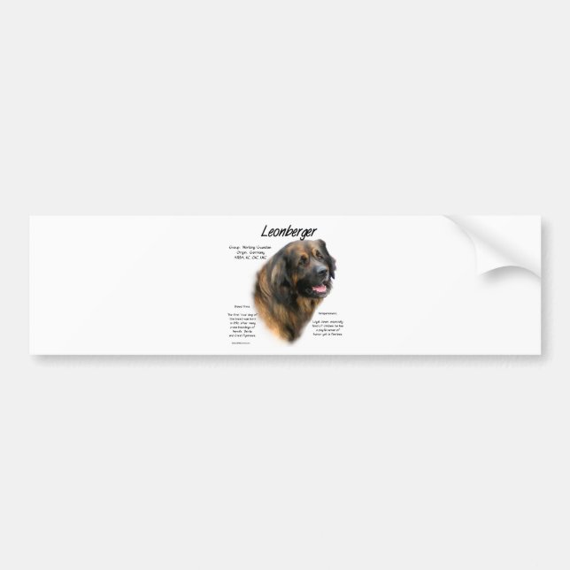 Leonberger Geschichtsdesign Autoaufkleber (Vorne)