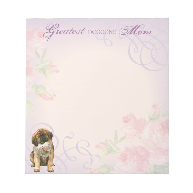 Leonberger Heart Mama Notizblock (Vorderseite)